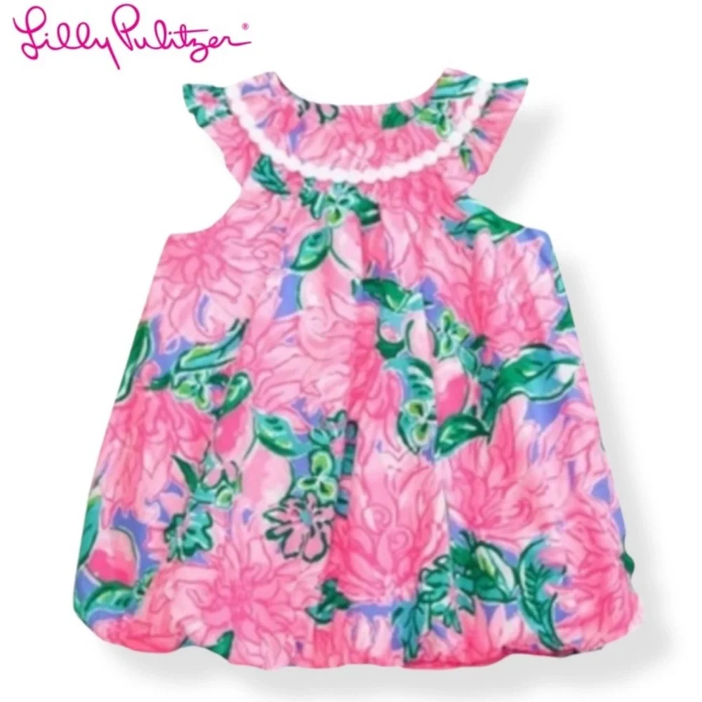 EUC Lilly Pulitzer 6-12 month dress with diaper cover - Picture 1 of 3